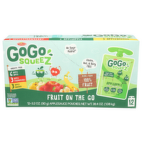 GoGo Squeez Applesauce, Fruit On The Go, Variety Pack - 12 Each