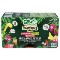 GOGO SQUEEZ Dino Variety Pack Apple Berry Carrot, Peach Sweet Potatoe, Pear, Applesauce Fruit & Vegetable Pouch - 3.2 Ounce - 20 Count