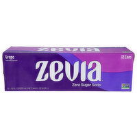 ZEVIA Zero Sugar Grape Soda - 12 Fluid Ounce - 12 Count