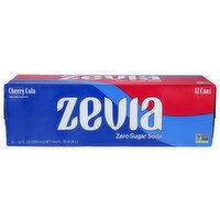 ZEVIA Zero Sugar Cherry Cola Soda - 12 Fluid Ounce - 12 Count