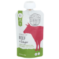 Serenity Kids Beef Puree Pouch, Grass Fed Beef & Ginger - 3.5 Ounce