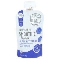 SERENITY KIDS Blueberry Puree Pouch, Berry Butternut With Organic Coconut Cream, Squash And Spinach - 3.5 Ounce