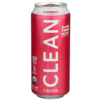 CLEAN CAUSE Raspberry Sparkling Yerba Mate - 16 Fluid Ounce