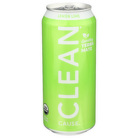 Clean Cause Lemon Lime Sparkling Yerba Mate - 16 Fluid Ounce
