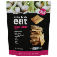 Every Body Eat Chive & Garlic Crackers Snack Thins - 4 Ounce