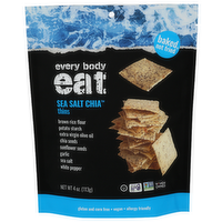 Every Body Eat Sea Salt Chia Crackers Snack Thins - 4 Ounce