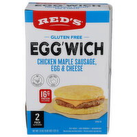 RED'S Chicken Maple Sausage Egg'wich - 3.9 Ounce - 2 Count
