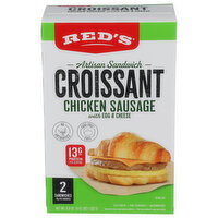 RED'S Chicken Sausage Egg & Cheese Croissant - 3.4 Ounce - 2 Count