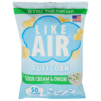 Like Air Sour Cream & Onion Puffcorn - 4 Ounce