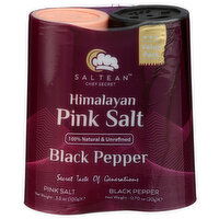 Saltean Chef Secret Himalayan Pink Salt & Black Pepper Grinder Set - 1 Each