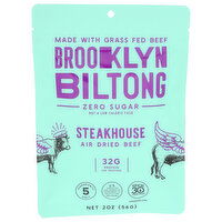Brooklyn Biltong Grassfed Meat Snacks Steakhouse Thin Sliced Air-Dried Beef Jerky - 2 Ounce