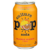 Culture Pop Soda Ripe Mango And Orange Sparkling Probiotic - 12 Fluid Ounce