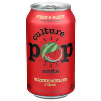 Culture Pop Soda Watermelon Sparkling Prbtc Wtrmln - 12 Fluid Ounce
