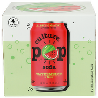 Culture Pop Soda Probiotic Watermelon - 12 Fluid Ounce - 4 Count