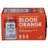 HOP WTR Blood Orange Sparkling Water - 12 Fluid Ounce - 6 Count