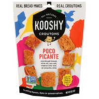 Kooshy Chili Powder And Lime Poco Picante Homestyle Cut Croutons - 5 Ounce