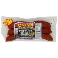 CAJUN FAMILY TRADITIONS Pepper Jack Cheese & Jalapeno Smoked Sausage - 16 Ounce