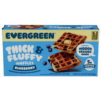 Evergreen Blueberry Thick & Fluffy Waffles - 2.25 Ounce - 4 Count