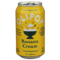Olipop Banana Cream A New Kind Of Soda - 12 Fluid Ounce