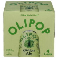 Olipop Prebiotic Soda, Ginger Ale, 4PK - 12 Fluid Ounce - 4 Count