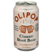 Olipop Root Beer Classic Shelf Stable - 12 Fluid Ounce