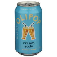 Olipop Cream Soda Carbonated - 12 Fluid Ounce