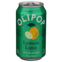 OLIPOP  Prebiotic Lemon Lime Soda Pop - 12 Fluid Ounce