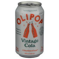 OLIPOP  Prebiotic Vintage Cola Soda Pop - 12 Fluid Ounce