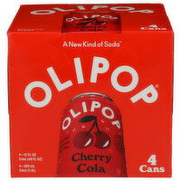 OLIPOP  Prebiotic Cherry Cola Soda Pop - 12 Fluid Ounce - 4 Count