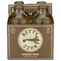 BETTY BUZZ Ginger Beer - 9 Fluid Ounce - 4 Count