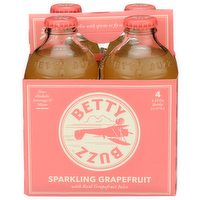BETTY BUZZ Sparkling Grapefruit - 9 Fluid Ounce - 4 Count