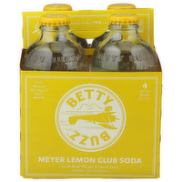 Betty Buzz Meyer Lemon Club Soda - 9 Fluid Ounce - 4 Count