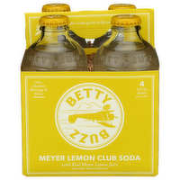 Betty Buzz Meyer Lemon Club Soda - 9 Fluid Ounce - 4 Count