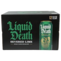 Liquid Death Severed Lime Naturally Flavored Sparkling Water - 16.9 Ounce - 12 Count