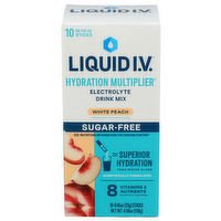 Liquid I.V. Sugar Free White Peach Electrolyte Drink Mix - 0.458 Ounce - 10 Count