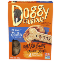 Doggy Delirious Treats for Dogs, Human Grade, Peanut Butterlicious