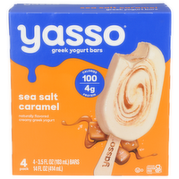 Yasso Sea Salt Caramel Bars Frozen Greek Yogurt, 4 Pack - 3.5 Fluid Ounce - 4 Count