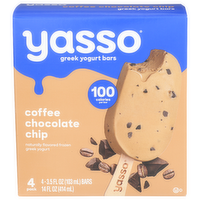 Yasso Coffee Chocolate Chip Bars Frozen Greek Yogurt, 4 Pack - 3.5 Fluid Ounce - 4 Count
