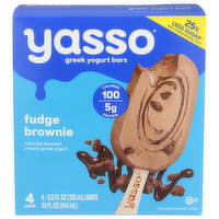 Yasso Fudge Brownie Bars Frozen Greek Yogurt - 3.5 Fluid Ounce - 4 Count