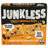 Junkless Peanut Butter Chocolate Chip Chewy Granola Bar - 1.1 Ounce - 6 Count