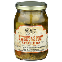 Yee Haw Pickle Co. Premium Sweet & Spicy Stackers - 16 Ounce