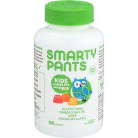 Smarty Pants Kids Complete And Fiber Strawberry Banana, Lemon, Orange - 90 Count