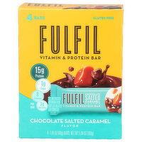 FULFIL Chocolate Salted Caramel Flavor Vitamin & Protein Standard Bar 4-Pack - 1.41 Ounce - 4 Count