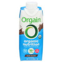 Orgain Smooth Chocolate Liquid Plant-Based Organic Nutrition Shake - 11 Fluid Ounce