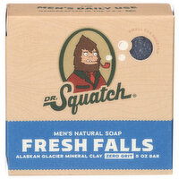 DR. Squatch Fresh Falls Zero Grit Men's Natural Bar Soap - 5 Ounce