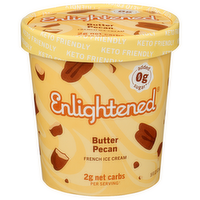 Enlightened Sweet, Buttery Butter Pecan Pint Friendly Ice Cream Keto - 16 Fluid Ounce