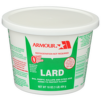 Armour Lard Tub - 16 Ounce