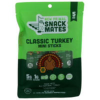 New Primal Snack Mates All Natural Mini Turkey Meat Sticks - 0.5 Ounce - 5 Count