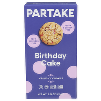 Partake Foods Vanilla Crunchy Birthday Cake Cookies - 5.5 Ounce