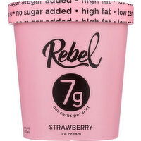 Rebel Ice Cream Strawberry - 1 Pint